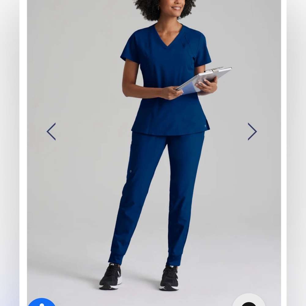 Barco One Scrub Top in Galaxy Blue